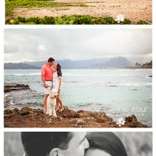 L+B Couples Beach Mini-Session, Oahu Hawaii Couples and Engagement Portrait Photographer Jennifer Buchanan - Sunshine Soul Photography